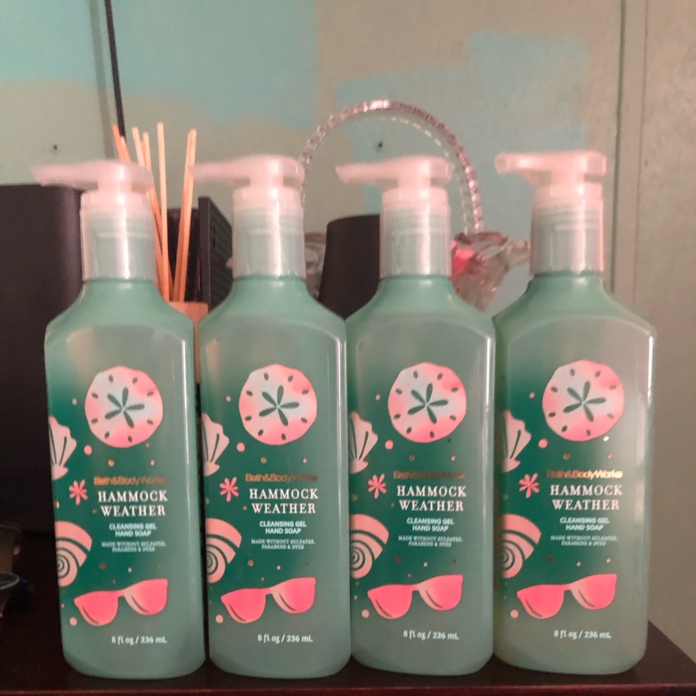 Bath & Body Works Hammock Weather Cleansing Gel - Green X4 - Picture 1 of 3